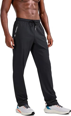 1, 2 or 3 Pack Men's Quick Dry Sweatpants Joggers Hiking Pants Stretch Lightweight 2 Zip-Pockets for Workout Running Gym in Saudi Arabia