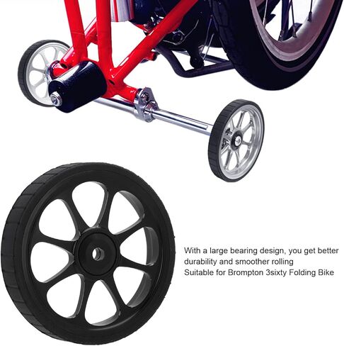 Tbest Easy Wheels Kugellager,Rolling Wheels Easy,Folding Easy Wheel,Aluminum Alloy Easywheel 82mm Widened Bearing Easy Wheel for 3sixty Folding(Black) in Saudi Arabia