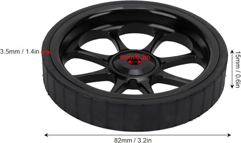 Tbest Easy Wheels Kugellager,Rolling Wheels Easy,Folding Easy Wheel,Aluminum Alloy Easywheel 82mm Widened Bearing Easy Wheel for 3sixty Folding(Black) in Saudi Arabia