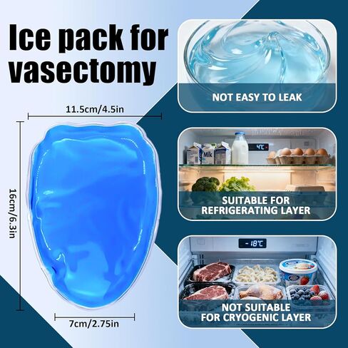 Reusable Cold Ice Pack for Post-Vasectomy Recovery and Testicular Support, Blue, 4-Pack with Comfort Design (Blue (4 Count)) in Saudi Arabia