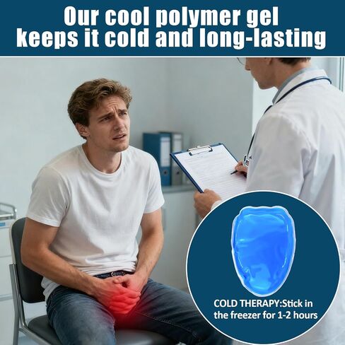 Reusable Cold Ice Pack for Post-Vasectomy Recovery and Testicular Support, Blue, 4-Pack with Comfort Design (Blue (4 Count)) in Saudi Arabia