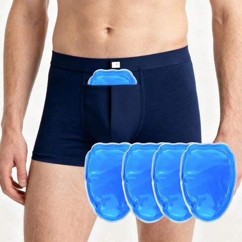 Reusable Cold Ice Pack for Post-Vasectomy Recovery and Testicular Support, Blue, 4-Pack with Comfort Design (Blue (4 Count)) in Saudi Arabia