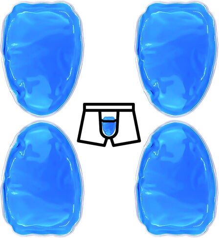 Reusable Cold Ice Pack for Post-Vasectomy Recovery and Testicular Support, Blue, 4-Pack with Comfort Design (Blue (4 Count)) in Saudi Arabia