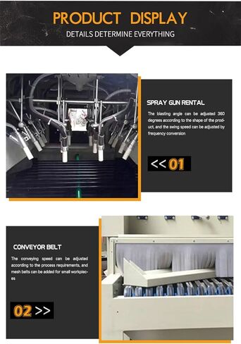 خزانة سفع الرمل الأوتوماتيكية مع فاصل إعصاري، آلة سفع الرمل الفعالة للسفع الدقيق، آلة سفع الرمل المتينة مع إزالة الغبار تلقائيًا وإعادة التدوير in Kuwait