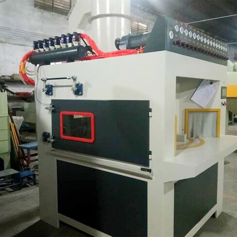 آلة تفجير الرمل الأوتوماتيكية متعددة المسدسات، آلة تفجير الرمل ذات السعة العالية للتنظيف الشامل، نظام تفجير الطلقات الفعال مع لوحة تحكم أوتوماتيكية وقرص دوار ثقيل in Kuwait