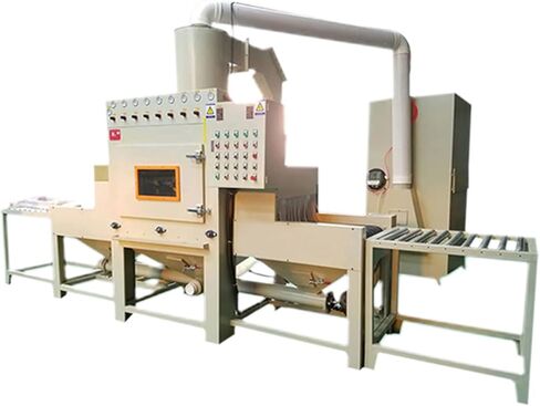 خزانة سفع الرمل الأوتوماتيكية التجارية، آلة سفع الرمل متعددة الاستخدامات للنسف الدقيق، آلة السفع بالخردق الأوتوماتيكية مع مجمع الغبار ولوحة التشغيل السهلة in Kuwait