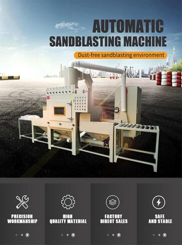 خزانة سفع الرمل الأوتوماتيكية التجارية، آلة سفع الرمل متعددة الاستخدامات للنسف الدقيق، آلة السفع بالخردق الأوتوماتيكية مع مجمع الغبار ولوحة التشغيل السهلة in Kuwait