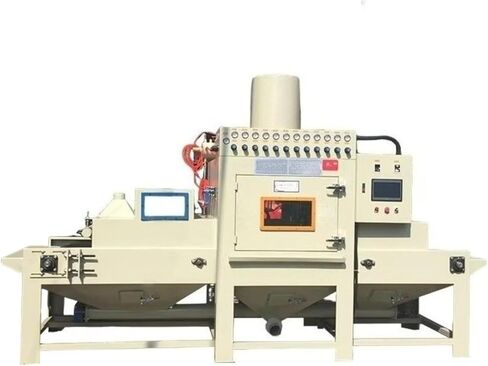 خزانة أوتوماتيكية لتفجير الرمل، آلة تفجير الرمل شديدة التحمل للتنظيف الدقيق، نظام تفجير الرمل القابل لإعادة التدوير مع قرص دوار تلقائي وإزالة الغبار in Kuwait