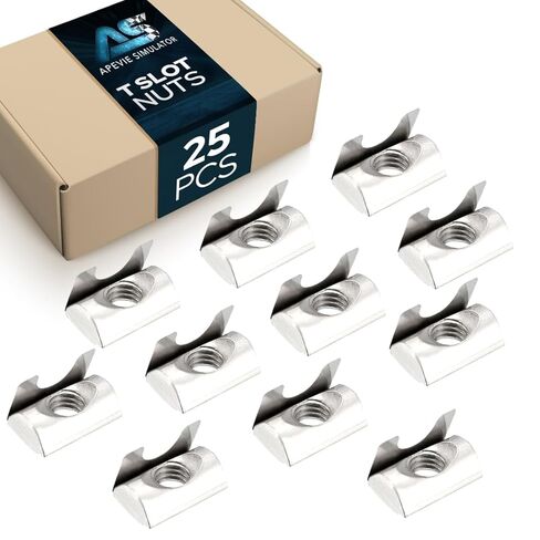 4040 Series M8 T Slot Nuts Roll-in Spring - Spring Sheet Loaded Elastic Nuts (25 PCS) Carbon Steel for 4040 Series Aluminum Extrusion Profile Rail with 8mm Slot for 3D Printer & Sim Racing in Kuwait