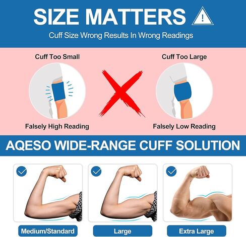 XL Blood Pressure Replacement Cuff Arm - 9"-21" Wide-Range Extra Large BP Cuff Fits from Medium to XLarge Big Arms, 6 Sizes of Connectors Compatible with Omron and Other Brands (Cuff Included Only) in Saudi Arabia