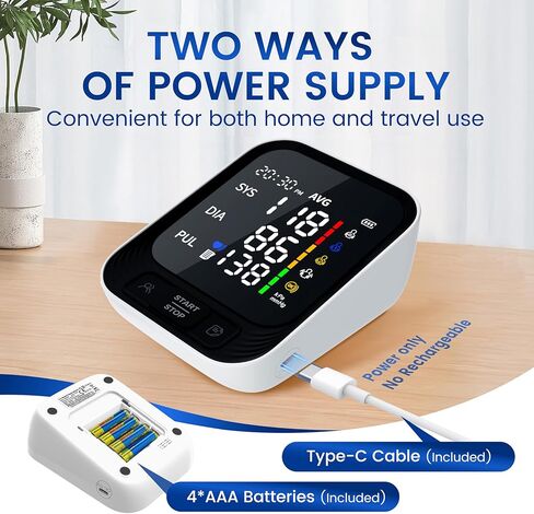 VivaGuard Blood Pressure Monitor for Home Use, Upper Arm Blood Pressure Cuff (8.7" - 16.5"), Automatic Digital BP Machine with Large LCD Backlit Display, 2 x 199 Memory, Carrying Case and Power Supply in Saudi Arabia