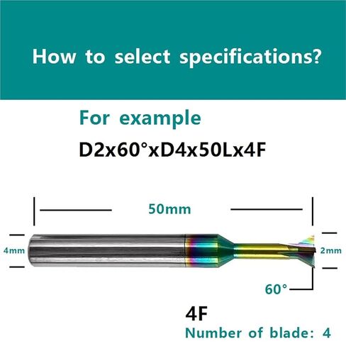 Dovetail Milling Cutter 30°/45°/60° CNC Tool for Aluminum Steel(D12x45°xD12x60Lx4F,for Steel) in Saudi Arabia