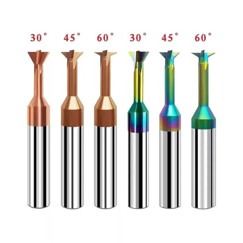 Dovetail Milling Cutter 30°/45°/60° CNC Tool for Aluminum Steel(D12x45°xD12x60Lx4F,for Steel) in Saudi Arabia