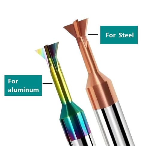Dovetail Milling Cutter 30°/45°/60° CNC Tool for Aluminum Steel(D12x45°xD12x60Lx4F,for Steel) in Saudi Arabia