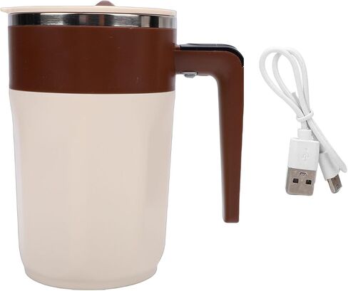 Zerodis Automatic Magnetic Stirring Mug Stainless Steel Self Mixing Cup for Coffee and Tea Rechargeable 400ml Travel Beverage Mixer Coffee Tea in Kuwait