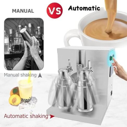 This Double-Head Electric Milk Tea Blender is Suitable for Making Juice, Coffee, and Cocktails. It's Ideal for Home Use and Bars. in Saudi Arabia