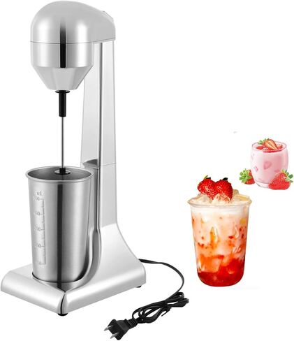 Electric Milkshake Maker, Commercial Milk Shake Blender Shakes Machine Milk Frother with 16 oz. Stainless Steel Cup, 2 Speeds Household Stainless Steel Drink Mixer for Cocktail Tea Smoothie Malt in Saudi Arabia