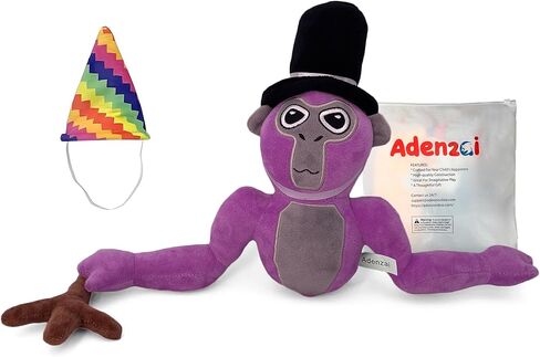 غوريلا مونكي أفخم - حيوان محشو لمحبي اللعبة ، مثالي لحفلات أعياد الميلاد (أسود) in Kuwait