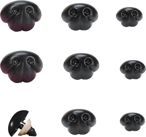 Zhbrchz 130pcs Plastic Safety Noses 3 Sizes Black Craft Nose with Washers for Amigurumi Crochet Bears Dog Stuffed Animals Doll Making in Kuwait
