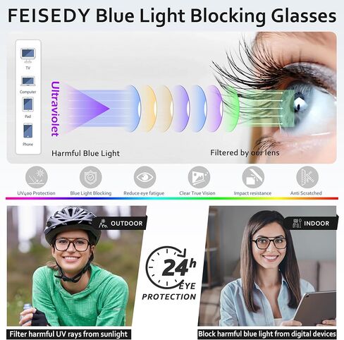 FEISEDY Sports Blue Light Glasses for Men Lightweight Anti Slip Running Cycling Square Glasses Computer Eyeglasses B0156 in Saudi Arabia