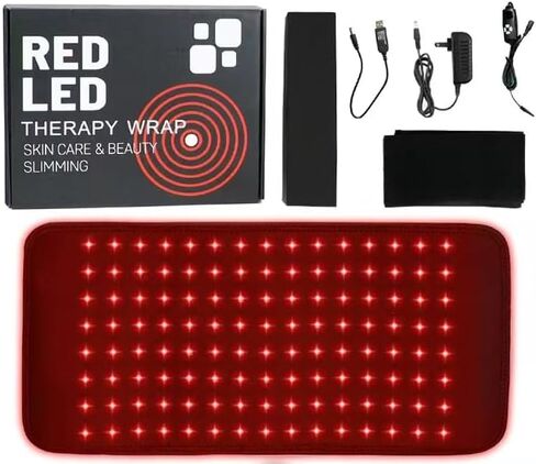 وسادة العلاج بالضوء الأحمر للجسم، 3 في 1 LED 660 نانومتر و850 نانومتر وسادة العلاج بالأشعة تحت الحمراء للكلاب والكتف والظهر والركبة. مع هدية جهاز التحكم بالمؤقت للنساء والرجال in Kuwait