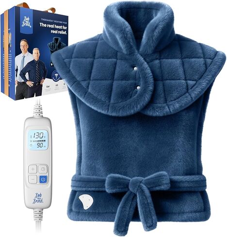 وسادة تسخين بوب وبراد لتخفيف آلام الظهر، وسادة حرارية كهربائية مؤهلة من FSA لأكتاف الرقبة والجسم بالكامل، تصميم مرجح الحافة، تسخين سريع، معتمد من ETL، هدية للنساء والرجال 24 بوصة × 33 بوصة in Kuwait
