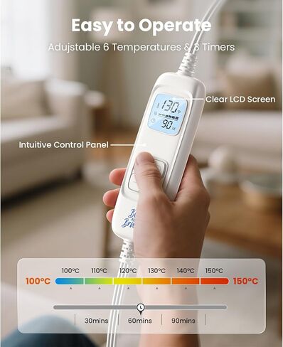 وسادة تسخين بوب وبراد لتخفيف آلام الظهر، وسادة حرارية كهربائية مؤهلة من FSA لأكتاف الرقبة والجسم بالكامل، تصميم مرجح الحافة، تسخين سريع، معتمد من ETL، هدية للنساء والرجال 24 بوصة × 33 بوصة in Kuwait