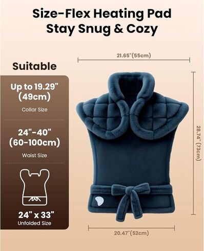 وسادة تسخين بوب وبراد لتخفيف آلام الظهر، وسادة حرارية كهربائية مؤهلة من FSA لأكتاف الرقبة والجسم بالكامل، تصميم مرجح الحافة، تسخين سريع، معتمد من ETL، هدية للنساء والرجال 24 بوصة × 33 بوصة in Kuwait