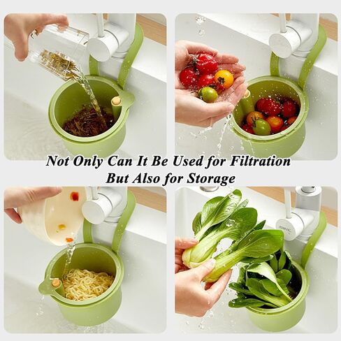 Hangable Kitchen Sink Drainer, Hanging Sink Drain Basket with Press Dumping & Self-Cleaning Design, 2025 New Faucet Hanging Food Waste Catcher, Sink Protectors Baskets (2PCS-A) in Saudi Arabia