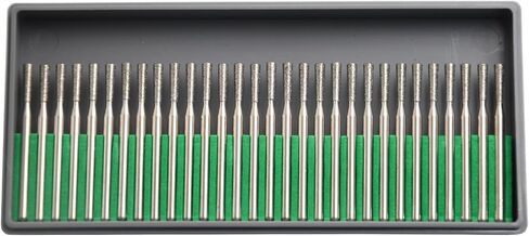 30Pcs 1mm Ball,3mm Shaft,Diamond Stone Abrasive Burs Burr Grit Bits for Rotary Tool Grinding Head Jewelry Lapidary Woodworking (Ball 1mm) in Saudi Arabia