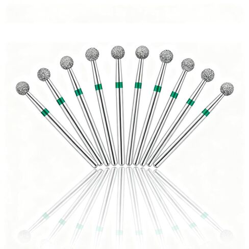 50PCS BR-30C FG Diamond Burs Grinding Needles Set | 1.6mm (1/16") Shank Green, Natural Diamond Powder Coated Points for Precision Engraving, Carving & Polishing in Saudi Arabia