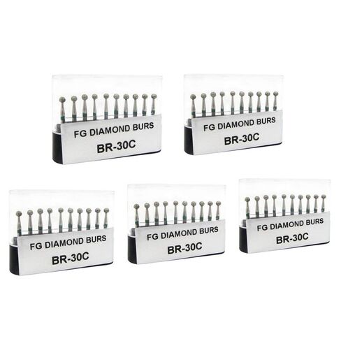 50PCS BR-30C FG Diamond Burs Grinding Needles Set | 1.6mm (1/16") Shank Green, Natural Diamond Powder Coated Points for Precision Engraving, Carving & Polishing in Saudi Arabia