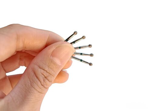 50PCS BR-30C FG Diamond Burs Grinding Needles Set | 1.6mm (1/16") Shank Green, Natural Diamond Powder Coated Points for Precision Engraving, Carving & Polishing in Saudi Arabia