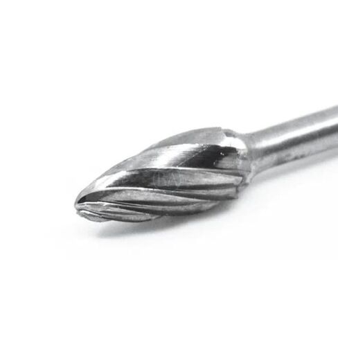 Benchmark Abrasives Pointed Cone Shape Premium Tungsten Carbide Burr with 1/8 Inch Shank Aluminum Cut Rotary Tool, Rotary File Engraving Tool for Non-Metals Shaping Carving – 1/8" Shank, SM-51NF in Saudi Arabia