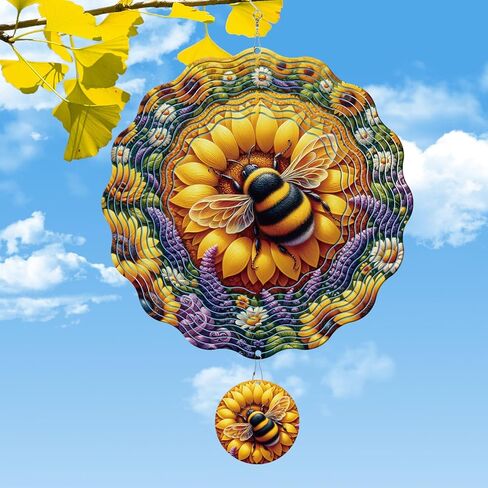 Halloween Wind Spinners Outdoor, 3D Metal Ghost Pumpkin Wind Spinner Hanging Decor Kinetic Art for Yard, Stainless Steel Home Yard Garden Ornaments Decorations Hanging Gifts(12 X 12inches in Saudi Arabia
