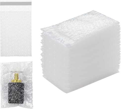 100pcs Clear Self-Sealing Bubble Bags, 4x6 Inch Double Layer Cushioned Pouches for Shock-Resistant Packaging, Moving, Shipping, and Storage (100) in Kuwait