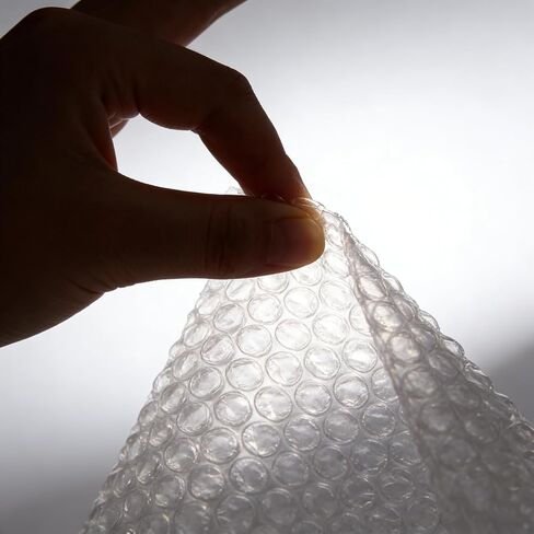 لفة تغليف مبطنة بفقاعات صغيرة مقاس 3/16 بوصة - إجمالي 700 قدم (كرتان × 350 قدمًا)، عرض 12 بوصة، مثقوبة كل 12 بوصة، شفافة أو بيضاء، شحن ممتاز وحماية التعبئة والتغليف in Kuwait