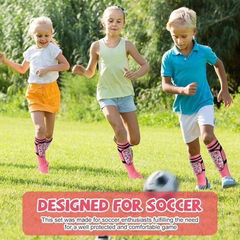 Soccer Shin Guards and Socks Set for Boys Girls for Age 3 to 14 Years Pink Unicorn Shin Kick Pads Socks Protective Defender Gear for Kids Youth Footballs Muay Thai MMA Kickboxing Sparring in Saudi Arabia