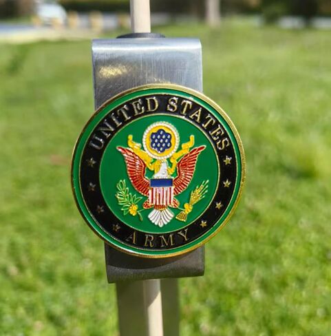 حامل علم علامة القبر للمحاربين القدامى في الجيش، حامل علم علامة القبر العسكري الأمريكي مع علم الولايات المتحدة مقاس 12 × 18 بوصة لتزيين المقبرة، حامل علم الدفن العسكري للمقبرة، حصة حديقة مزخرفة للفناء، تحية عسكرية للجنود الذين سقطوا وP in Kuwait