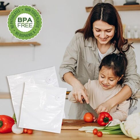 Vacuum Sealer Bags Large Size 10 x 11 Inch 30 Bags, Food Storage, BPA Free, Food Saver, Meal Prep,Sous Vide, Heavy Duty, Airtight in Saudi Arabia