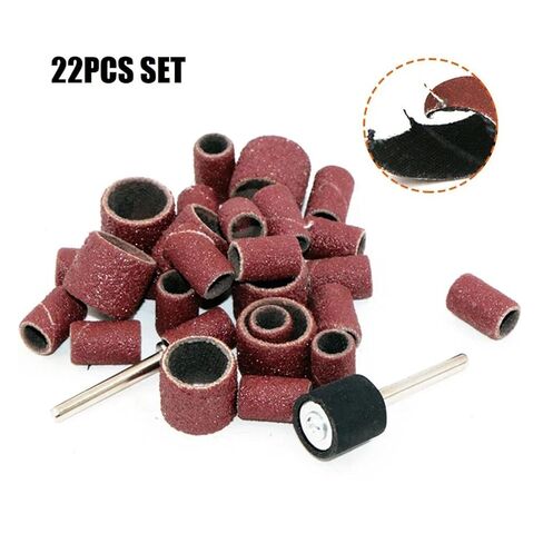 22Pcs Sanding Ring with Rod Abrasive Rotary Tool Sanding Drum Grinding Head Electric Drill Machine Grinding Sand Rin in Saudi Arabia