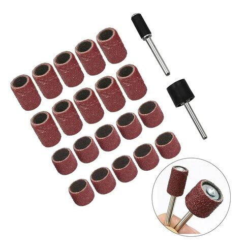 22Pcs Sanding Ring with Rod Abrasive Rotary Tool Sanding Drum Grinding Head Electric Drill Machine Grinding Sand Rin in Saudi Arabia