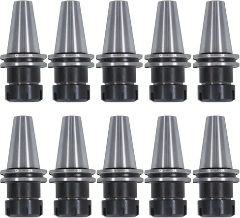 findmall 10 Pcs CAT40-ER32 Collet Chuck, 20000RPM Tool Holder, 2.76" (70mm) Length, High Accuracy, Fit for Drilling and Milling Machine in Saudi Arabia