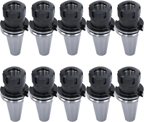 findmall 10 Pcs CAT40-ER32 Collet Chuck, 20000RPM Tool Holder, 2.76" (70mm) Length, High Accuracy, Fit for Drilling and Milling Machine in Saudi Arabia