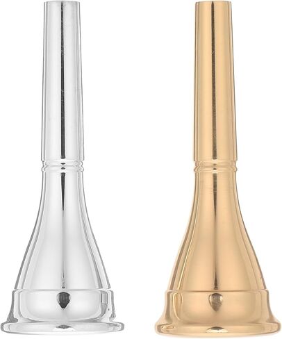 VANZACK 2pcs Universal French Horn Mouthpiece Replacement Brass Silver and Gold Tone Precision Horn Blowing Accessory Professional French Part for Concert and Stage Use in Saudi Arabia