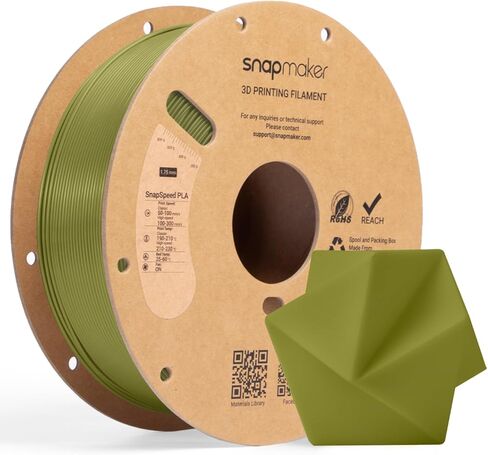 Snapmaker PLA Basic Filament 1.75mm,Snapspeed 3D Printer Filament for Up to 300mm/s High Speed Printing,Dimensional Accuracy +/- 0.02 mm,Clog-Free for Most FDM Printers,1kg Spool (2.2lbs) (Black-RFID) in Saudi Arabia