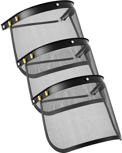 Zonon 3 Set Mesh Faceshield Replacement Aluminum Face Shield Adapters For Cap Style Hard Hat Steel Wire Mesh Face Shield Visors for Grinding and Cutting in Saudi Arabia