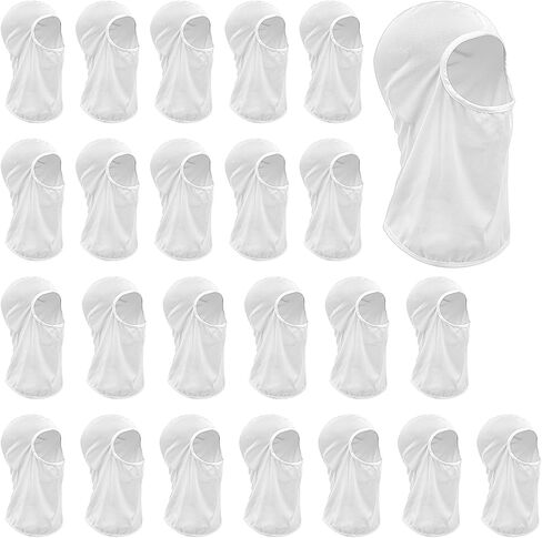 24 Pcs Painters Spray Socks, White Stretch Head Socks for Painting, Dust Hood Snug Soft Mask for Men Women, Unisex Protective Cover in Saudi Arabia