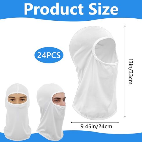 24 Pcs Painters Spray Socks, White Stretch Head Socks for Painting, Dust Hood Snug Soft Mask for Men Women, Unisex Protective Cover in Saudi Arabia