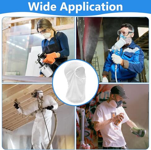 24 Pcs Painters Spray Socks, White Stretch Head Socks for Painting, Dust Hood Snug Soft Mask for Men Women, Unisex Protective Cover in Saudi Arabia